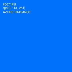 #0071FB - Azure Radiance Color Image