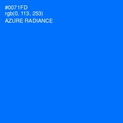 #0071FD - Azure Radiance Color Image