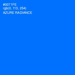 #0071FE - Azure Radiance Color Image