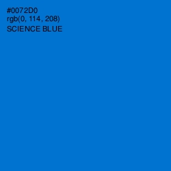 #0072D0 - Science Blue Color Image