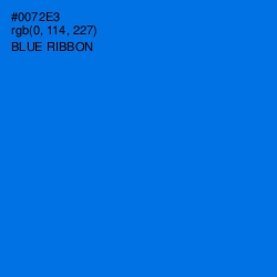 #0072E3 - Blue Ribbon Color Image