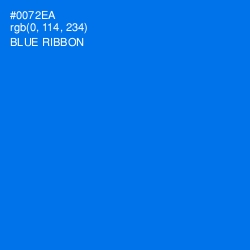 #0072EA - Blue Ribbon Color Image