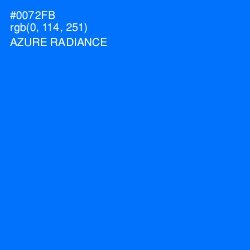 #0072FB - Azure Radiance Color Image