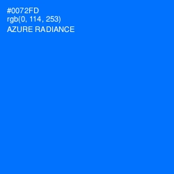 #0072FD - Azure Radiance Color Image