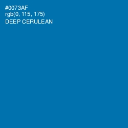 #0073AF - Deep Cerulean Color Image