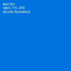 #0073E1 - Azure Radiance Color Image