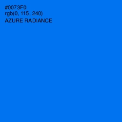 #0073F0 - Azure Radiance Color Image