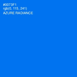 #0073F1 - Azure Radiance Color Image