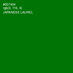 #007404 - Japanese Laurel Color Image