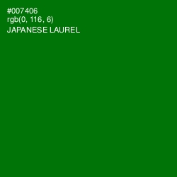 #007406 - Japanese Laurel Color Image
