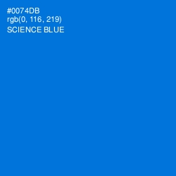 #0074DB - Science Blue Color Image