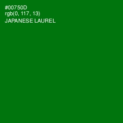 #00750D - Japanese Laurel Color Image