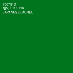 #00751D - Japanese Laurel Color Image