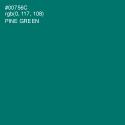 #00756C - Pine Green Color Image