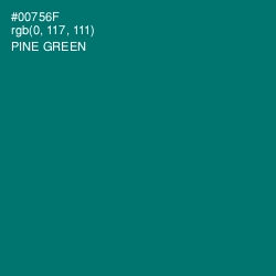 #00756F - Pine Green Color Image
