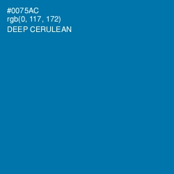 #0075AC - Deep Cerulean Color Image