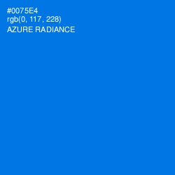 #0075E4 - Azure Radiance Color Image
