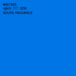 #0075E5 - Azure Radiance Color Image