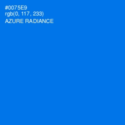 #0075E9 - Azure Radiance Color Image