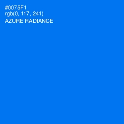 #0075F1 - Azure Radiance Color Image