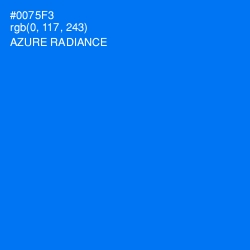 #0075F3 - Azure Radiance Color Image