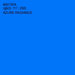 #0075FA - Azure Radiance Color Image