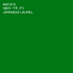 #007615 - Japanese Laurel Color Image