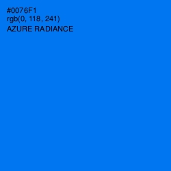 #0076F1 - Azure Radiance Color Image