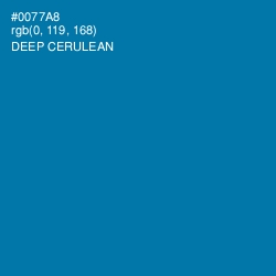 #0077A8 - Deep Cerulean Color Image
