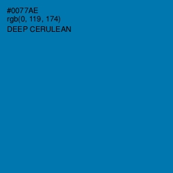 #0077AE - Deep Cerulean Color Image