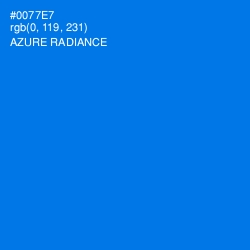#0077E7 - Azure Radiance Color Image