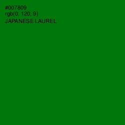 #007809 - Japanese Laurel Color Image