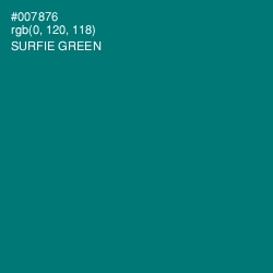 #007876 - Surfie Green Color Image