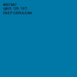 #0078A7 - Deep Cerulean Color Image