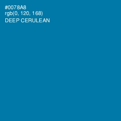 #0078A8 - Deep Cerulean Color Image