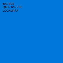 #0078DB - Lochmara Color Image