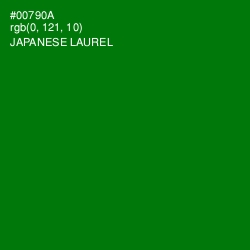 #00790A - Japanese Laurel Color Image