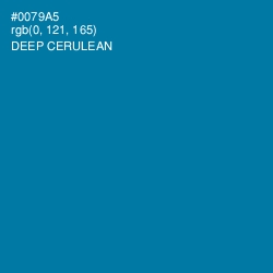 #0079A5 - Deep Cerulean Color Image