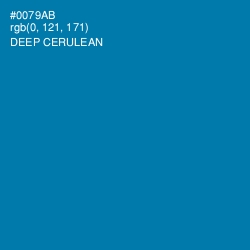 #0079AB - Deep Cerulean Color Image