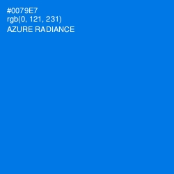 #0079E7 - Azure Radiance Color Image