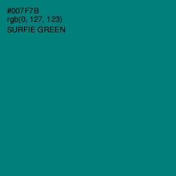 #007F7B - Surfie Green Color Image