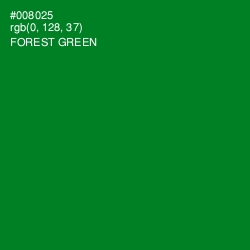 #008025 - Forest Green Color Image