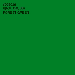 #008026 - Forest Green Color Image