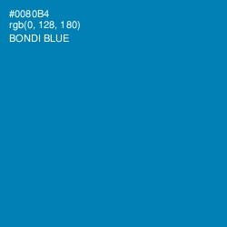 #0080B4 - Bondi Blue Color Image