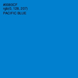 #0080CF - Pacific Blue Color Image