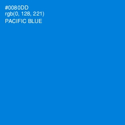 #0080DD - Pacific Blue Color Image