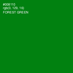 #008110 - Forest Green Color Image