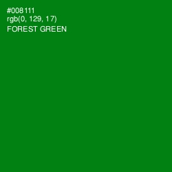 #008111 - Forest Green Color Image