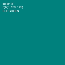 #00817E - Elf Green Color Image
