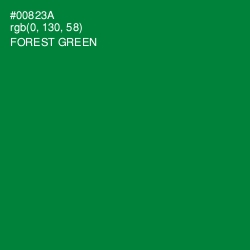 #00823A - Forest Green Color Image